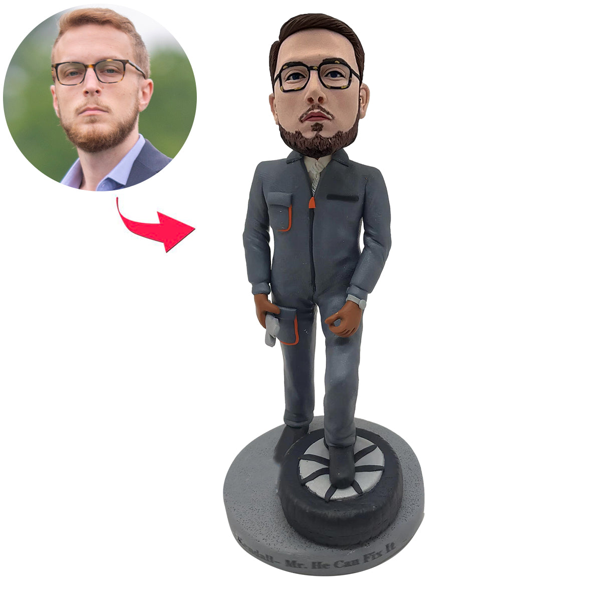 Personalized Custom Car Mechanic Bobblehead From His Photo Online ...