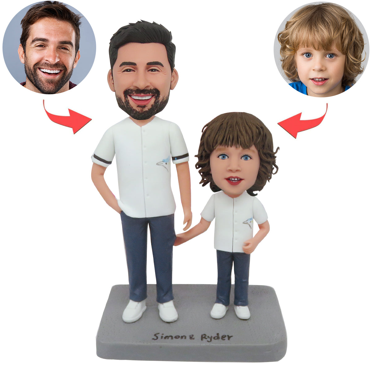 Custom Parents & Kids Bobble Head Doll