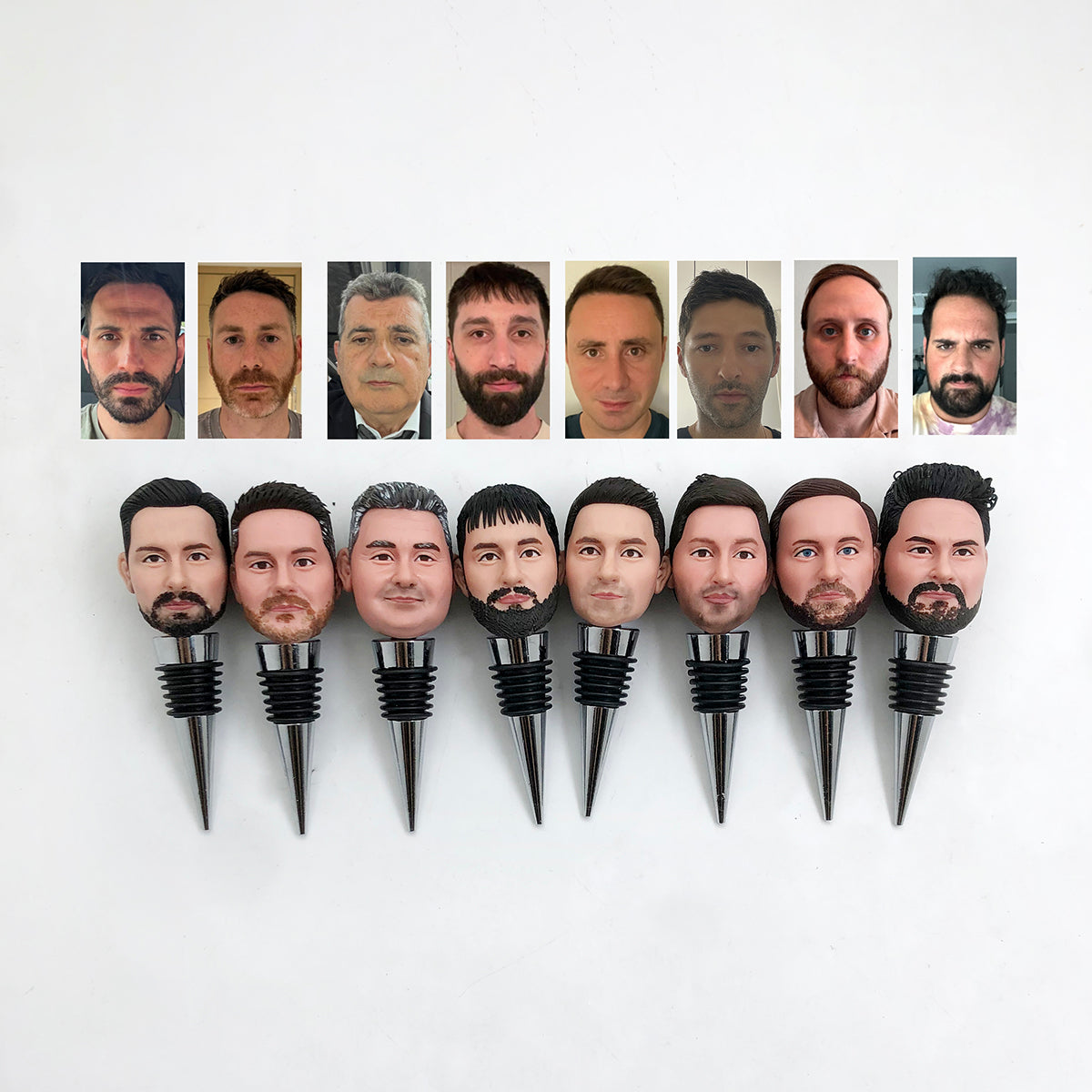 Personalized Wine Bottle Stoppers Custom Bobblehead From Photo - Gift ...