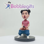 Custom Bobbleheads Humorous Women Sit On Toilet