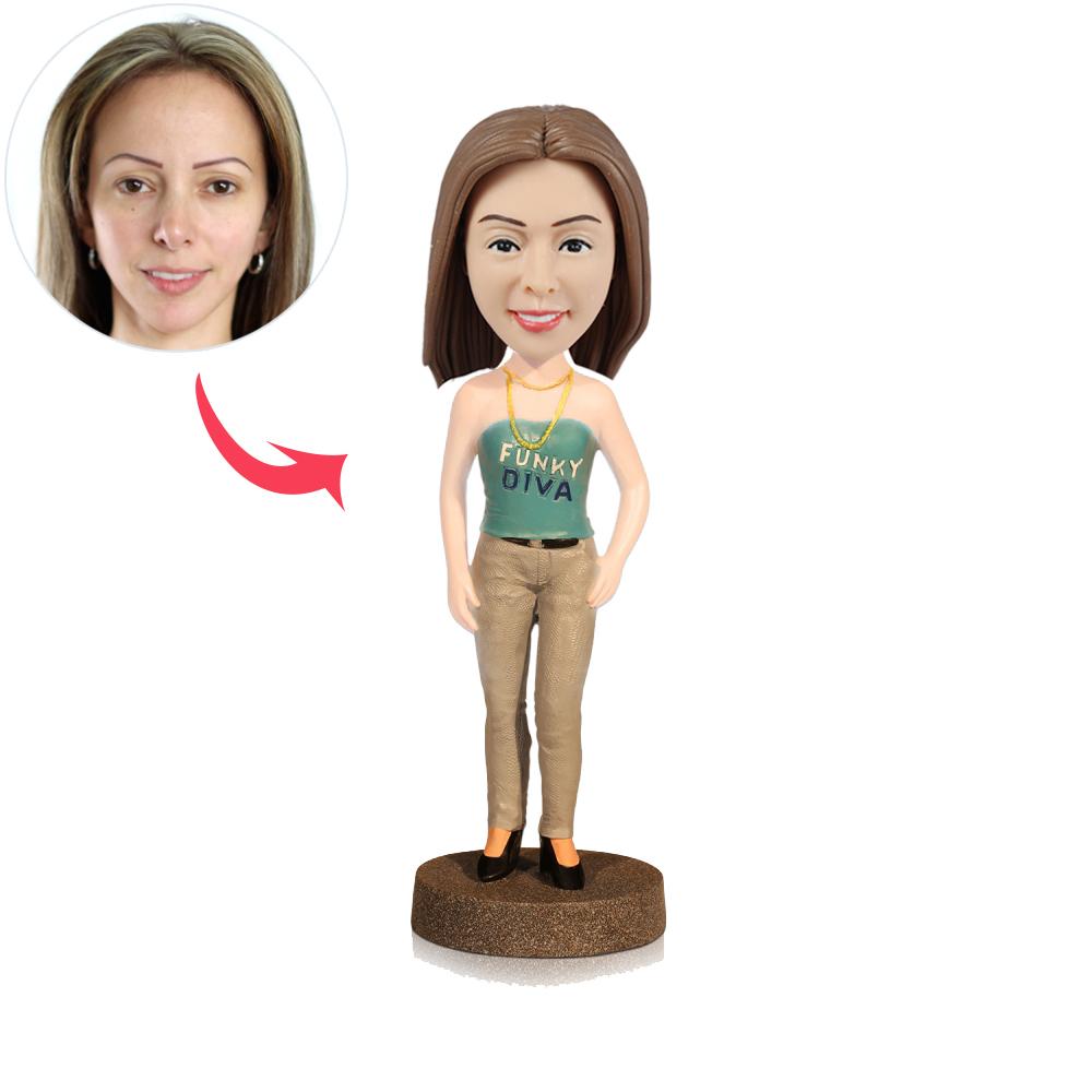 Casual Woman Custom Bobble Head - BobbleGifts