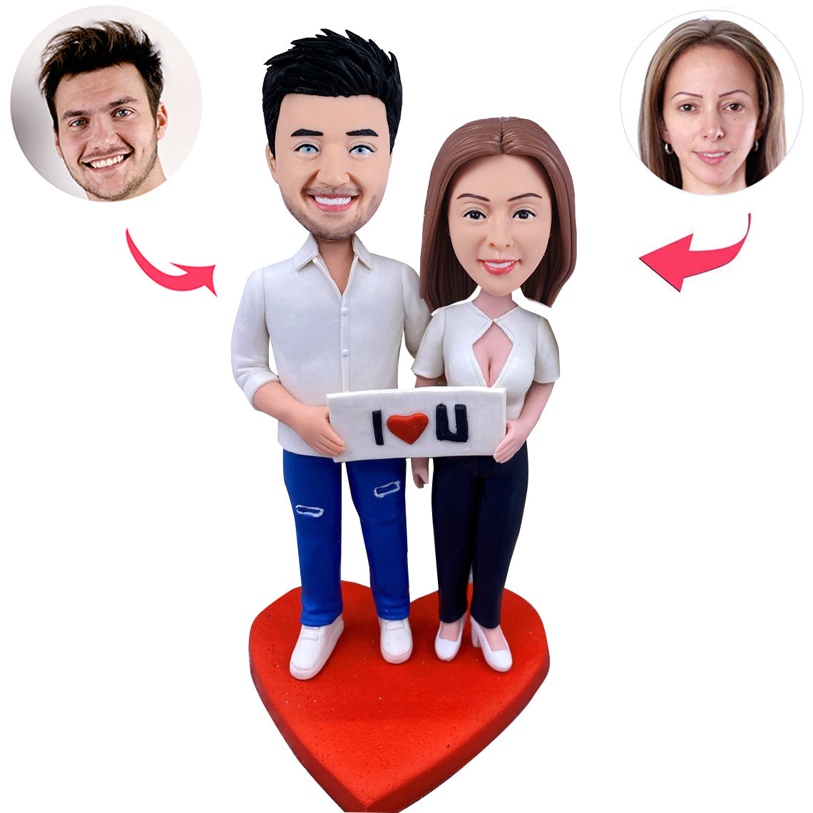 Personalised Valentine Gift Couple Bobblehead