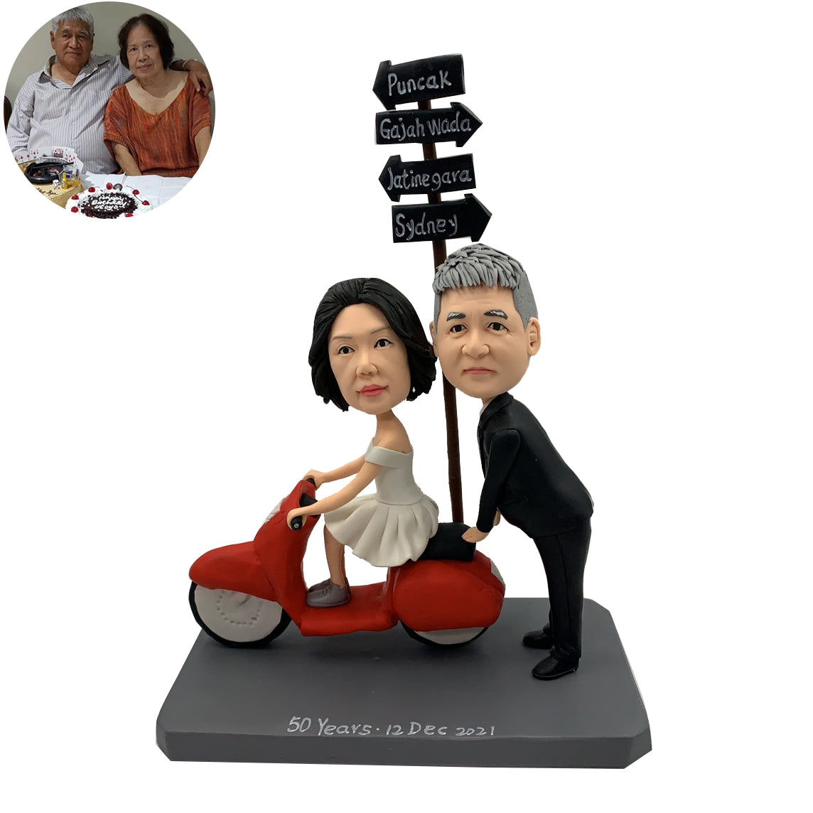 Custom Bobblehead for Parents Wedding Anniversary Gift